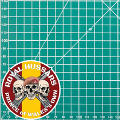 Royal Hussars P.W.O. Waterproof Vinyl Stickers Three Skulls redplume