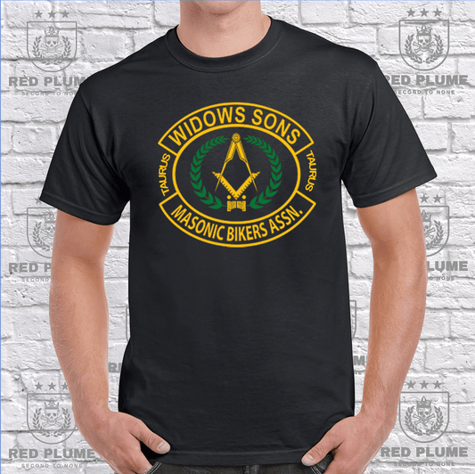 Widows Sons Chapter - Taurus T Shirt - Red Plume