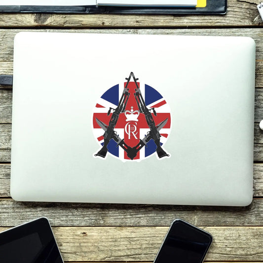 10 cm Vinyl Military Masonic Sticker - Masonic Square and Compasses Design redplume