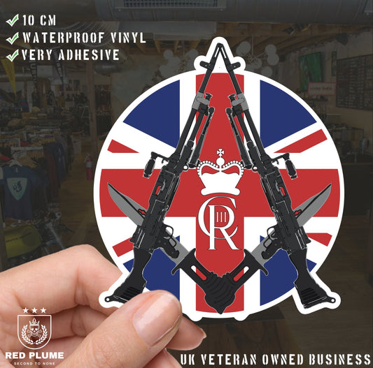 10 cm Vinyl Military Masonic Sticker - Masonic Square and Compasses Design redplume
