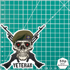 Scots Guards Crossed GPMG High-Quality Vinyl Sticker - 100mm redplume
