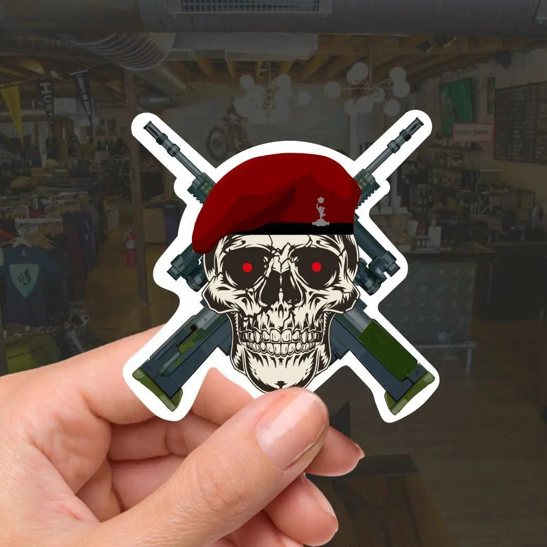 216 Parachute Squadron, Royal Signals High-Quality Vinyl Sticker - 100mm redplume