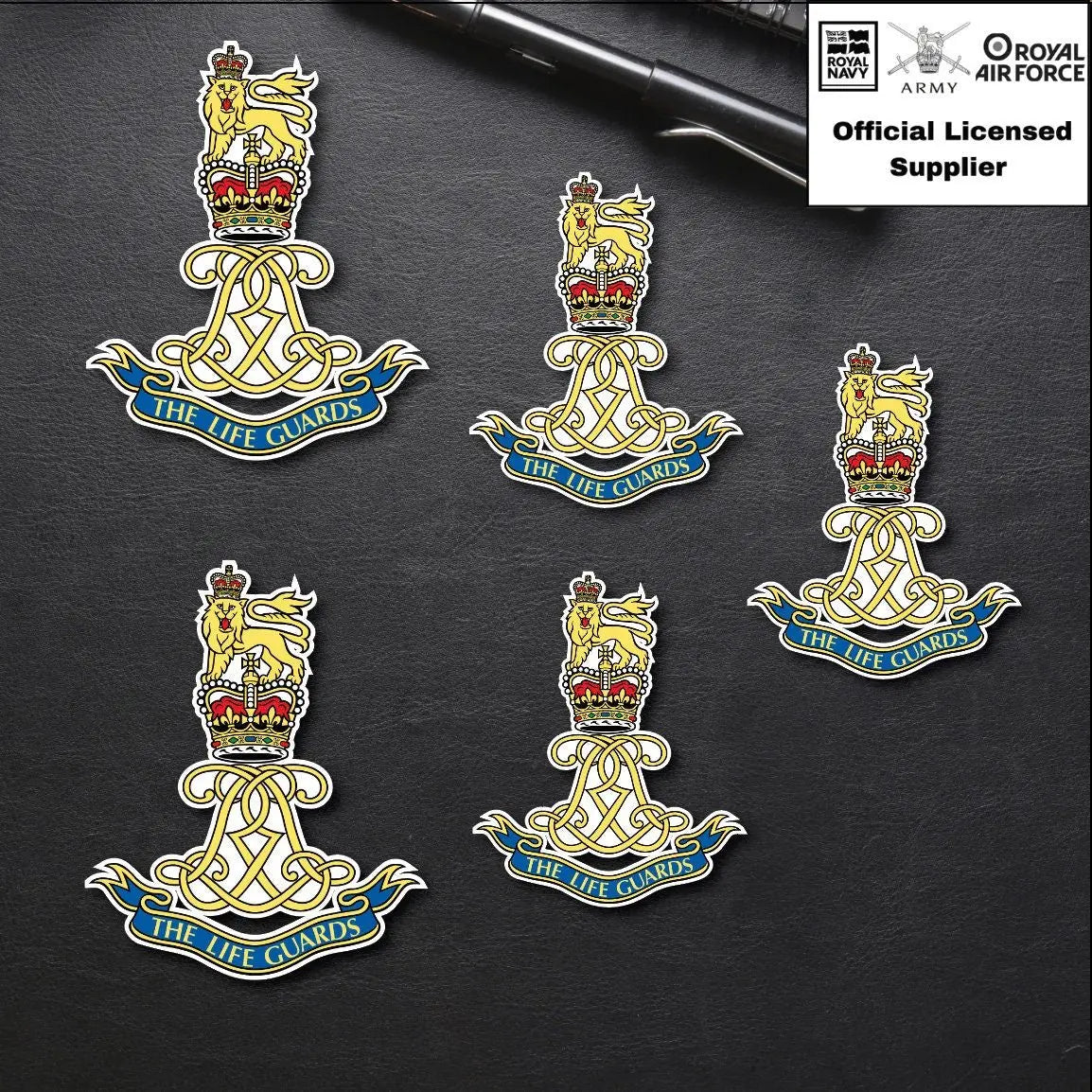 5 x Life Guards Vinyl Stickers - 2x 75mm, 3x 50mm - Official MoD Reseller redplume