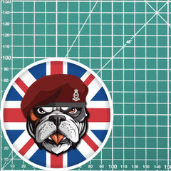 7 Royal Horse Artillery British Veteran Bulldog Decal - 10cm Vinyl Sticker redplume