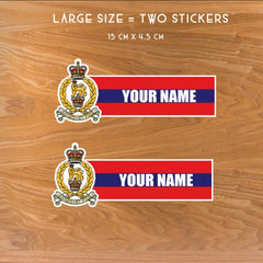 Adjutant General's Corps AGC Vinyl Name Stickers - Personalised redplume