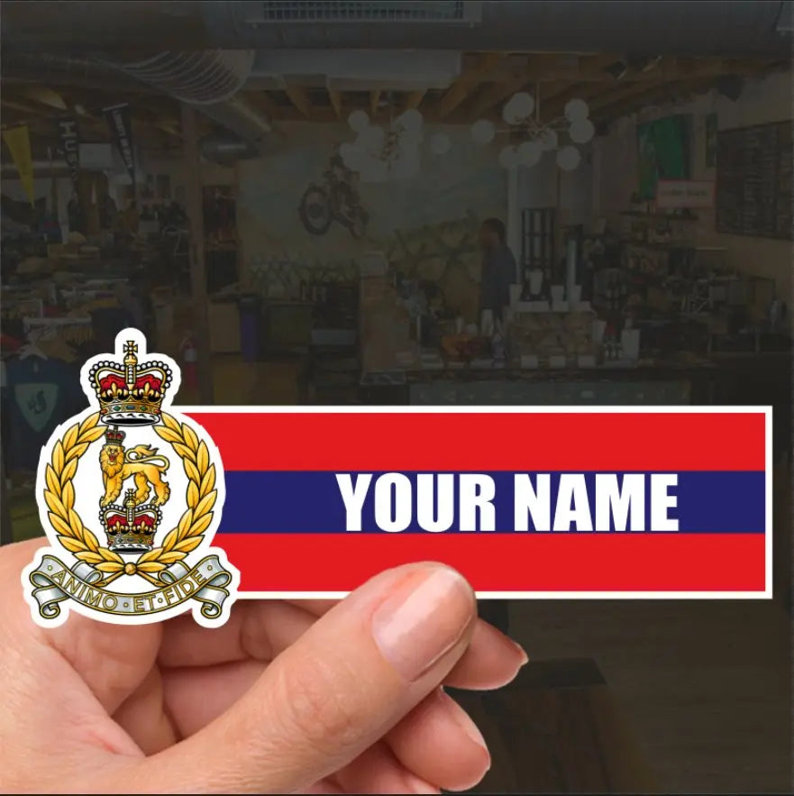 Adjutant General's Corps AGC Vinyl Name Stickers - Personalised redplume