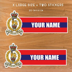 Adjutant General's Corps AGC Vinyl Name Stickers - Personalised redplume