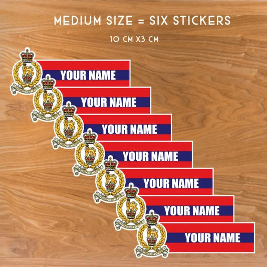 Adjutant General's Corps AGC Vinyl Name Stickers - Personalised redplume