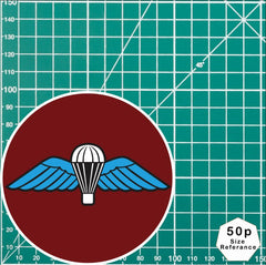 Airborne Parachute Regiment Sticker/Decal - 10cm - Waterproof Vinyl - WINGS redplume