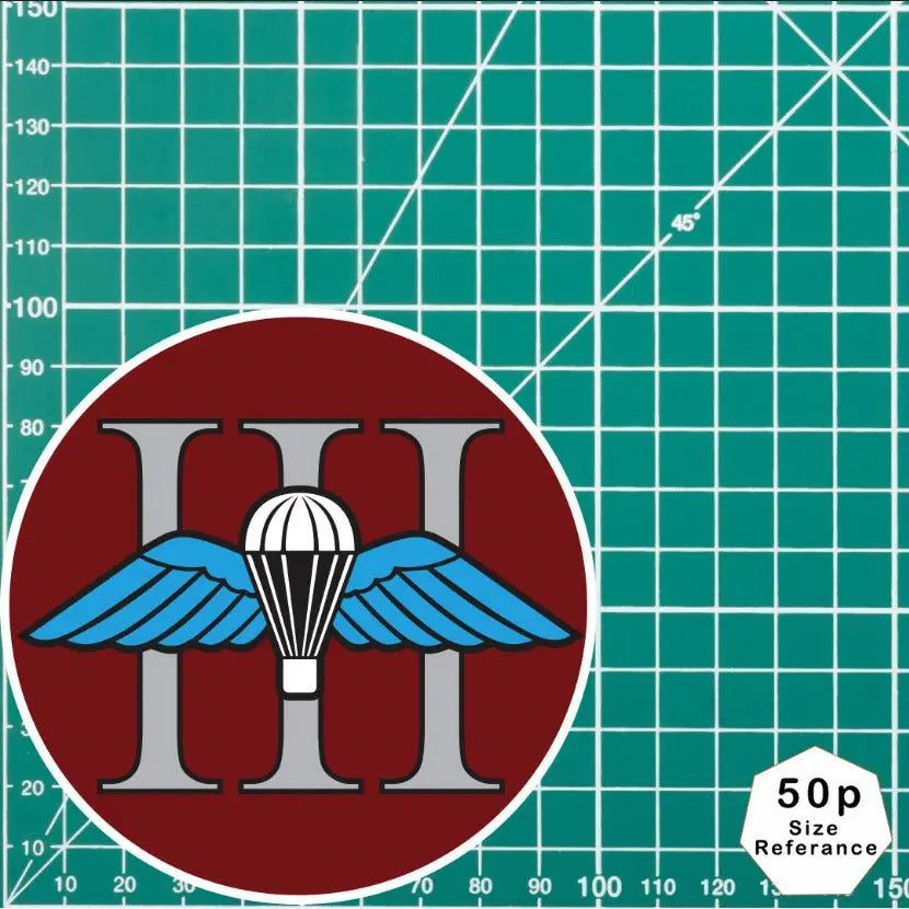 Airborne Parachute Regiment Sticker/Decal - 10cm - Waterproof Vinyl - WINGS redplume