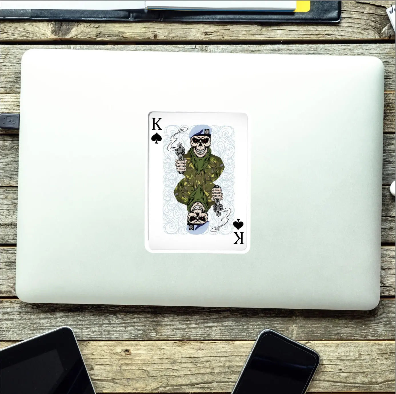 Army Air Corps AAC King of Spades Waterproof Vinyl Sticker/Decal 10cm redplume