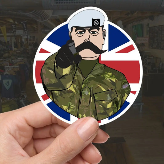 Army Air Corps AAC Vinyl Waterproof Sticker, Lord Kitchener Design redplume