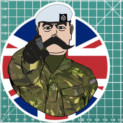 Army Air Corps AAC Vinyl Waterproof Sticker, Lord Kitchener Design redplume