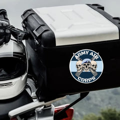 Army Air Corps AAC Waterproof Vinyl Stickers Three Skull Design redplume