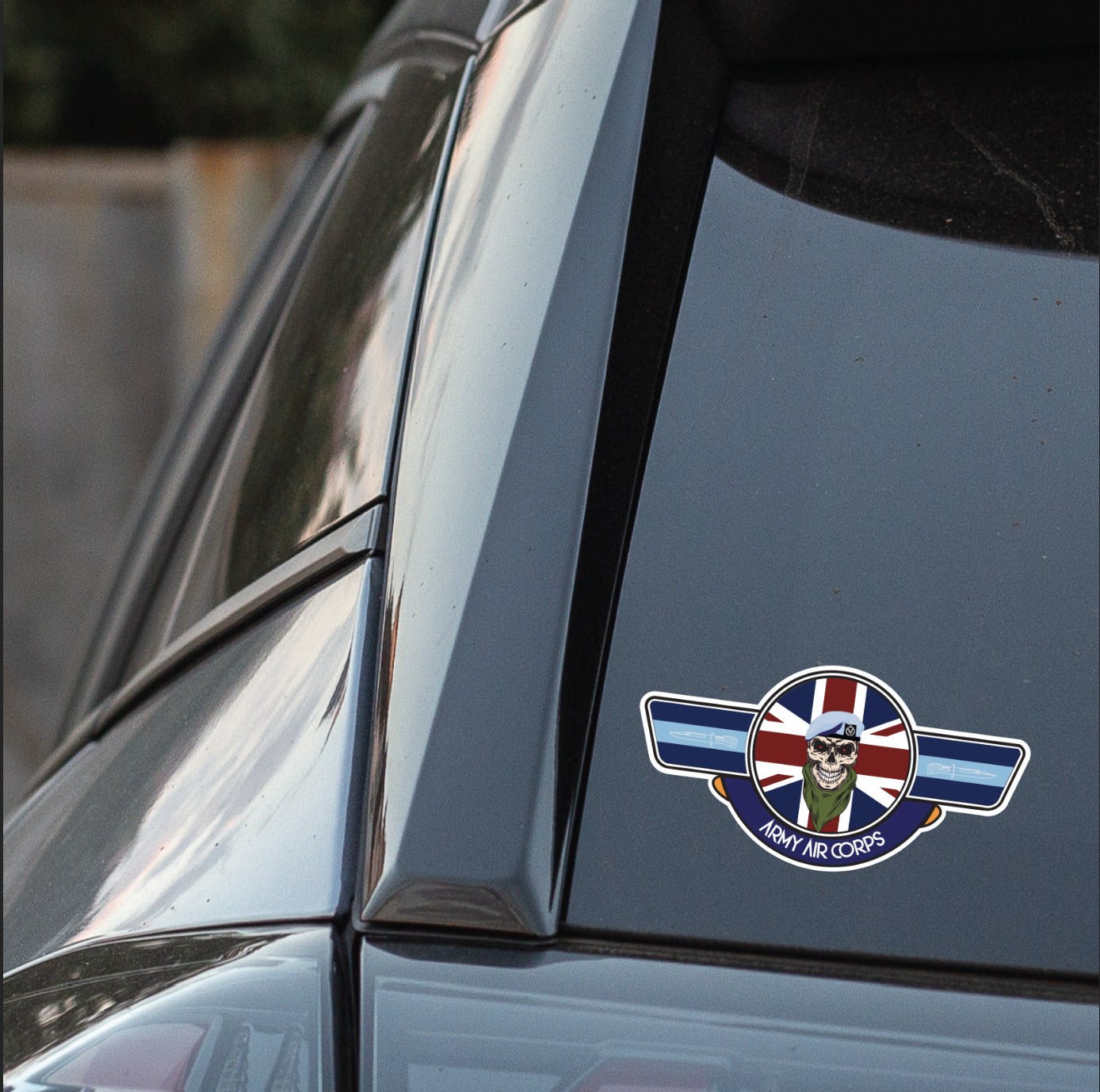Army Air Corps UV Laminated Vinyl Sticker - Wings redplume