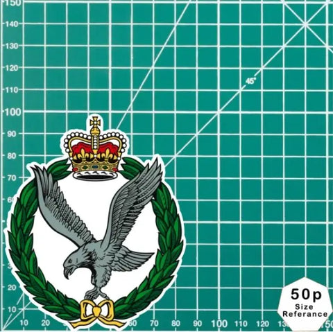 Army Air Corps Waterproof Vinyl Stickers (old style) - Official MoD Reseller - Red Plume