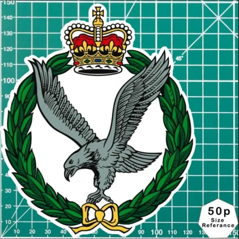 Army Air Corps Waterproof Vinyl Stickers (old style) - Official MoD Reseller - Red Plume