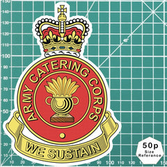 Army Catering Corps ACC Vinyl Stickers old badge - Official MoD Reseller redplume