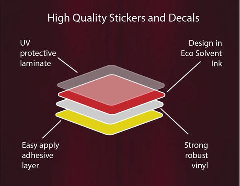 Army Navy Sticker High-Quality Laminated Vinyl Sticker 100mm Wide FREE SHIPPING - Red Plume