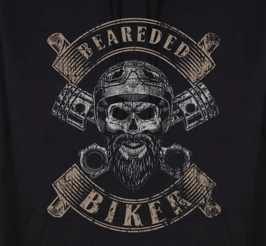 Bearded Biker Hoodie Duo redplume