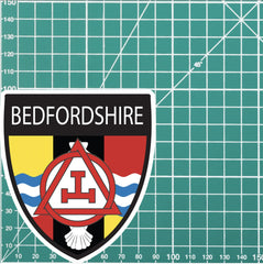 Bedfordshire Masonic Holy Royal Arch Shield Sticker redplume