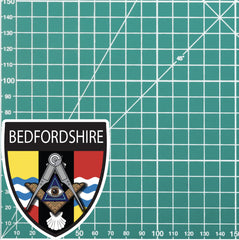 Bedfordshire Masonic Shield Sticker redplume