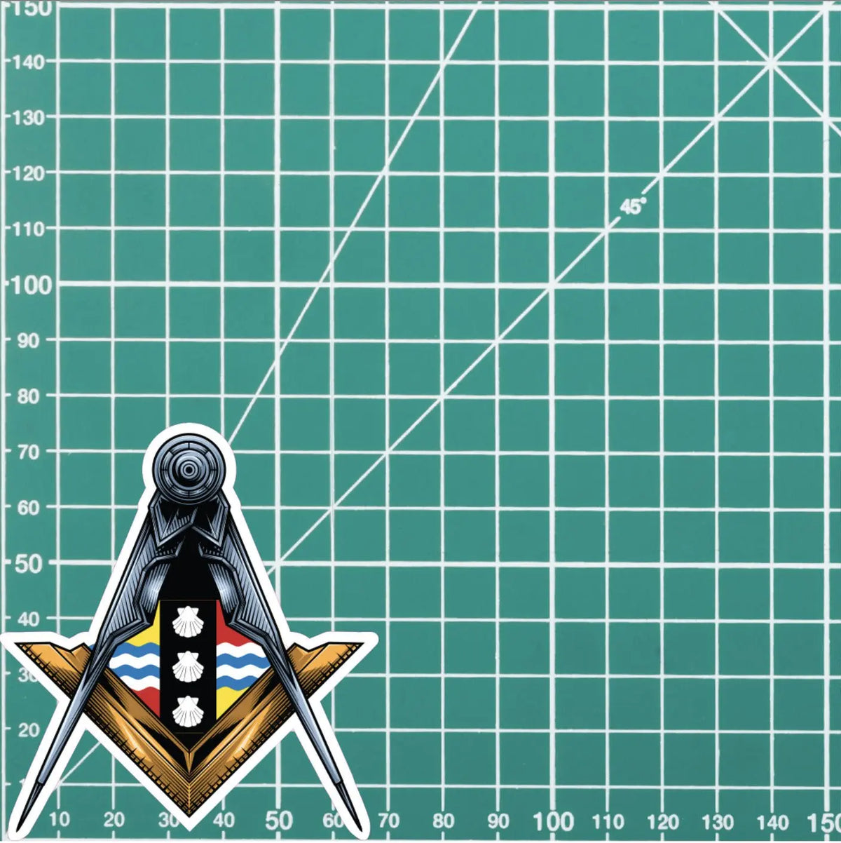 Bedfordshire Masonic Sticker Square & Compass Union Vinyl Decal redplume