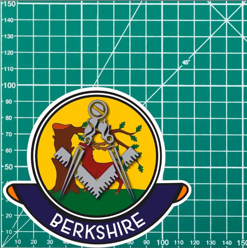 Berkshire Masonic Car Sticker | UV Laminated redplume