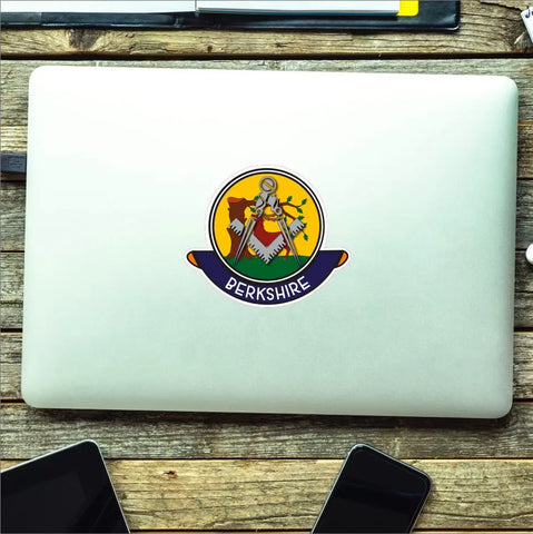 Berkshire Masonic Car Sticker | UV Laminated - Red Plume