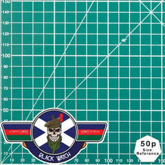 Black Watch UV Laminated Vinyl Sticker - Wings redplume