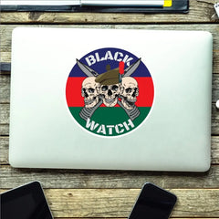 Black Watch Waterproof Vinyl Stickers Three Skull Design redplume
