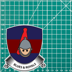 Blues and Royals Shield Vinyl Sticker - 10cm - UV Laminated redplume