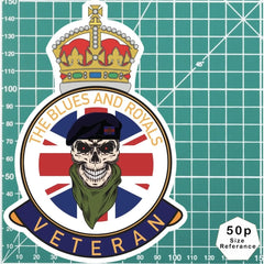 Blues and Royals Veteran UV Laminated Lord Kitchener & Beret Decal redplume