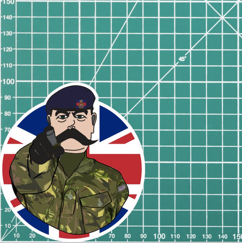 Blues and Royals Vinyl Waterproof Sticker, Lord Kitchener Design FREE SHIPPING redplume