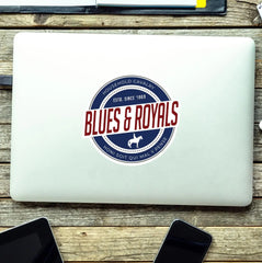 Blues and Royals Waterproof Vinyl Sticker - Retro redplume