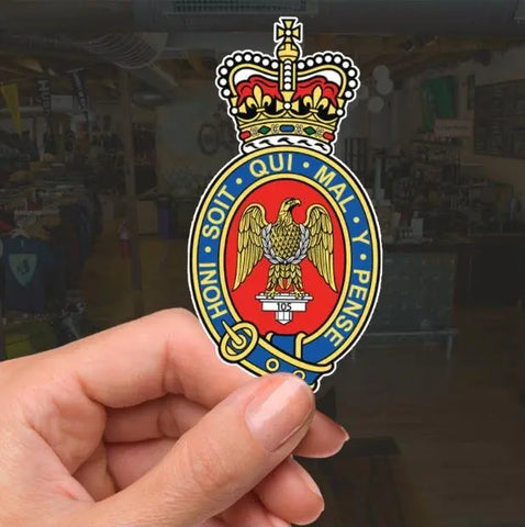 Blues and Royals Waterproof Vinyl Stickers - Official MoD Reseller - Red Plume