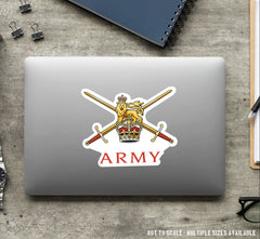 British Army Logo Waterproof Vinyl Stickers redplume