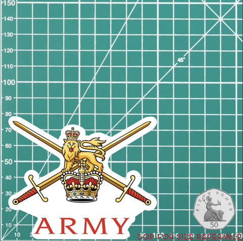 British Army Logo Waterproof Vinyl Stickers redplume