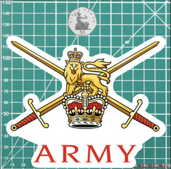 British Army Logo Waterproof Vinyl Stickers redplume