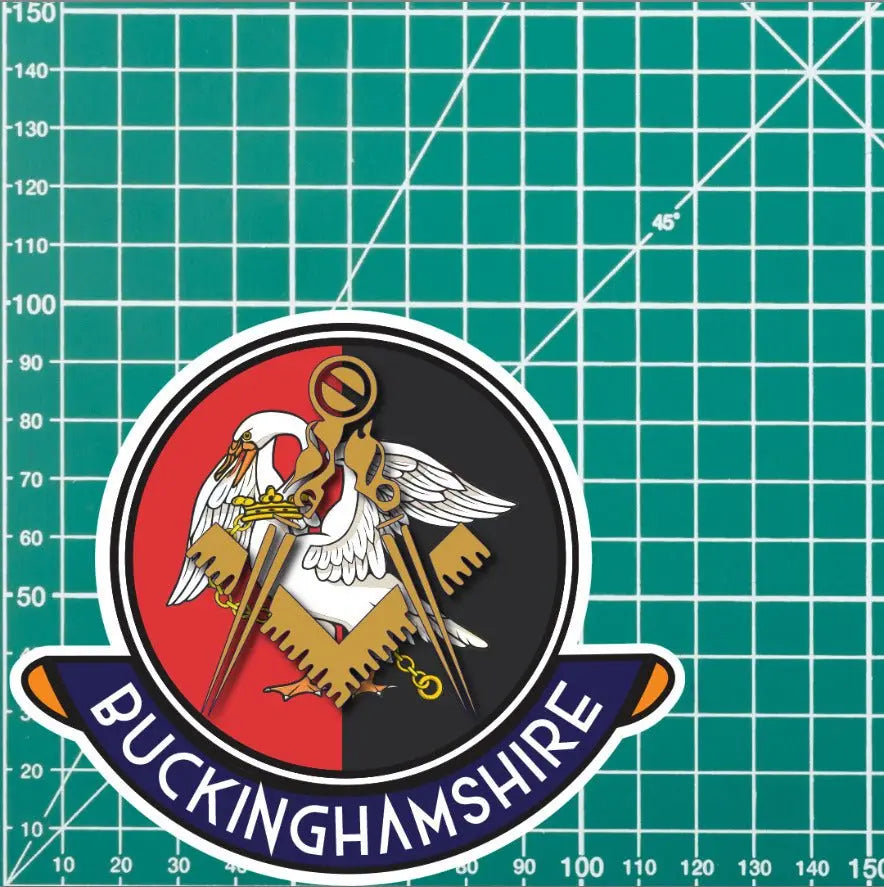 Buckinghamshire Masonic Car Sticker | UV Laminated redplume