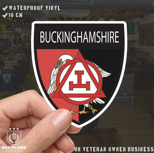 Buckinghamshire Masonic Holy Royal Arch Shield Sticker redplume