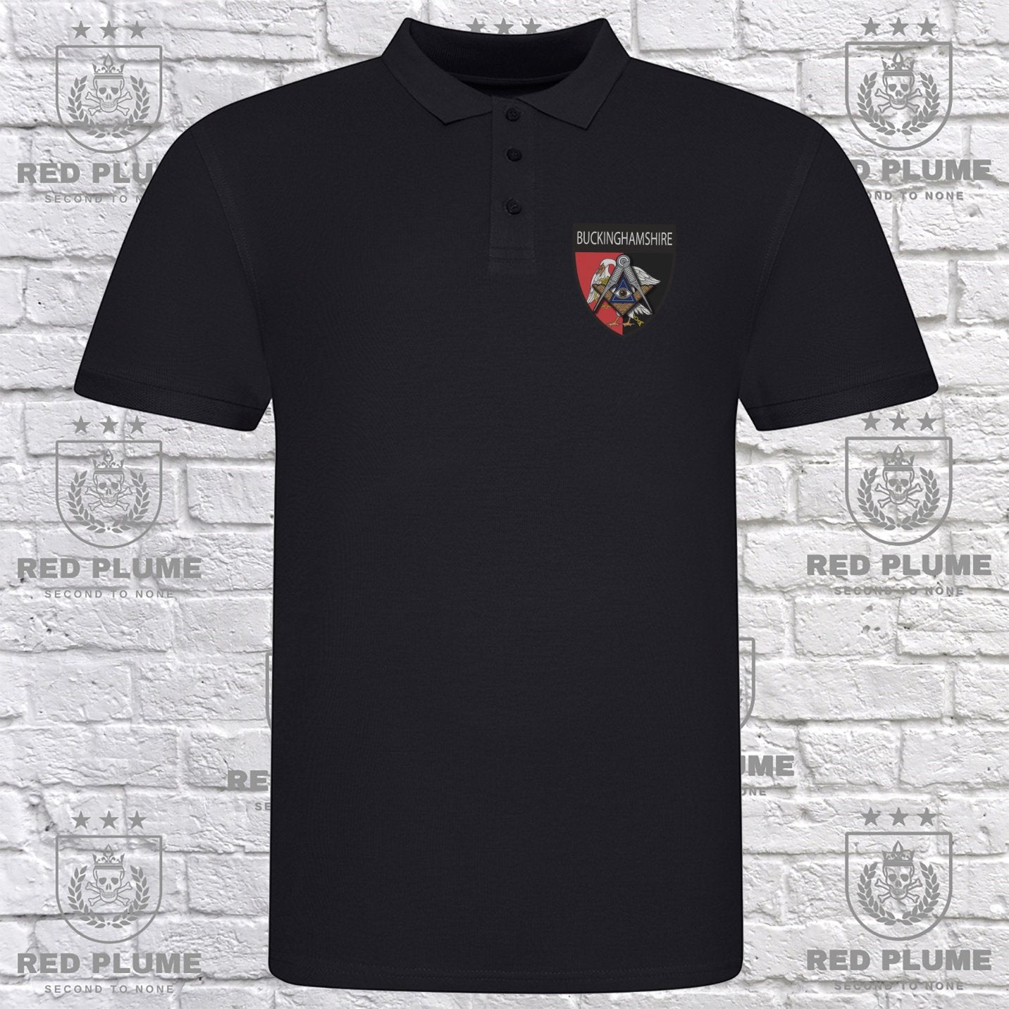 Buckinghamshire Masonic Premium Polo Shirt redplume