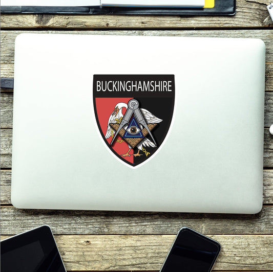 Buckinghamshire Masonic Shield Sticker redplume