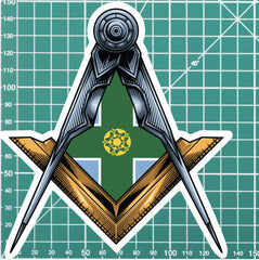 Derbyshire Masonic Stickers Square & Compass Union Vinyl Decals redplume