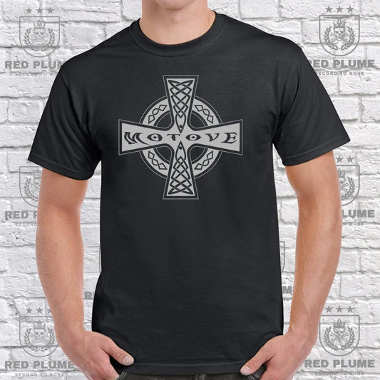 Celtic Cross Tshirt Mono redplume