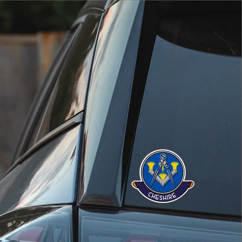 Cheshire Masonic Car Sticker | UV Laminated redplume