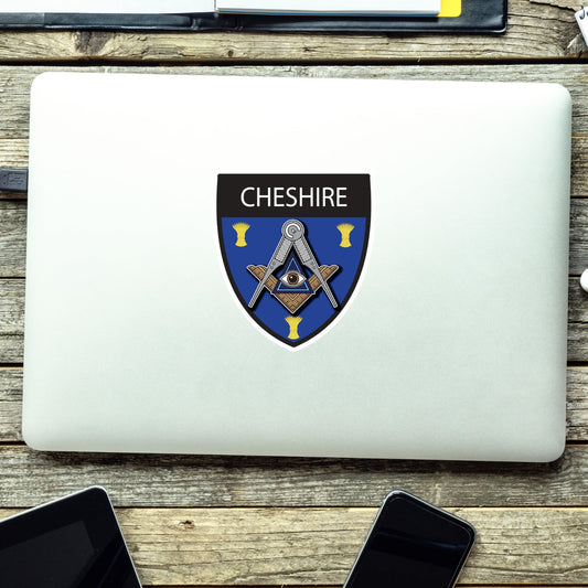 Cheshire Masonic Shield Sticker redplume