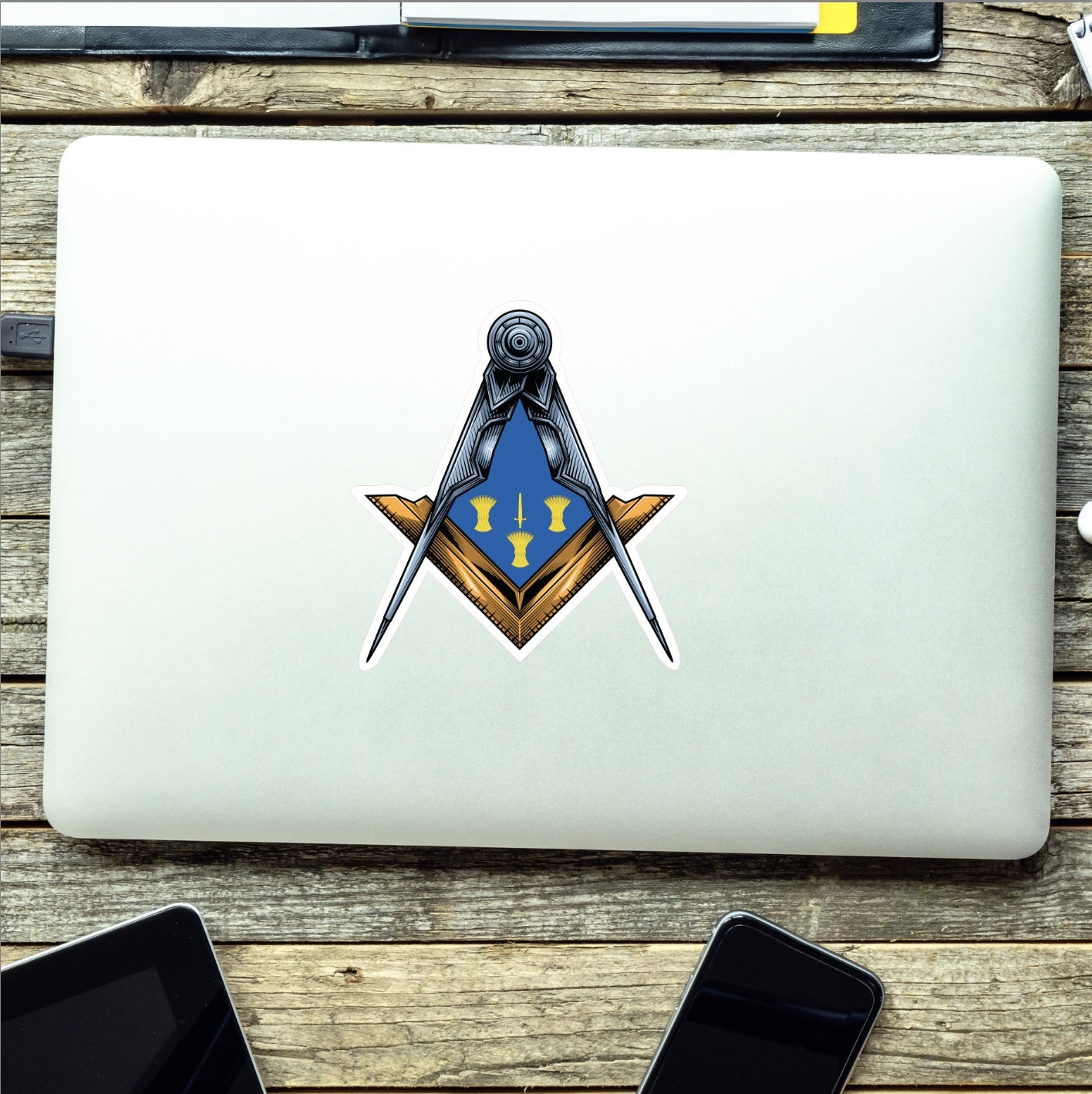 Cheshire Masonic Stickers Square & Compass Union Vinyl Decals redplume