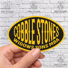 Cobble Stones Oval Vinyl Stickers/Decals redplume