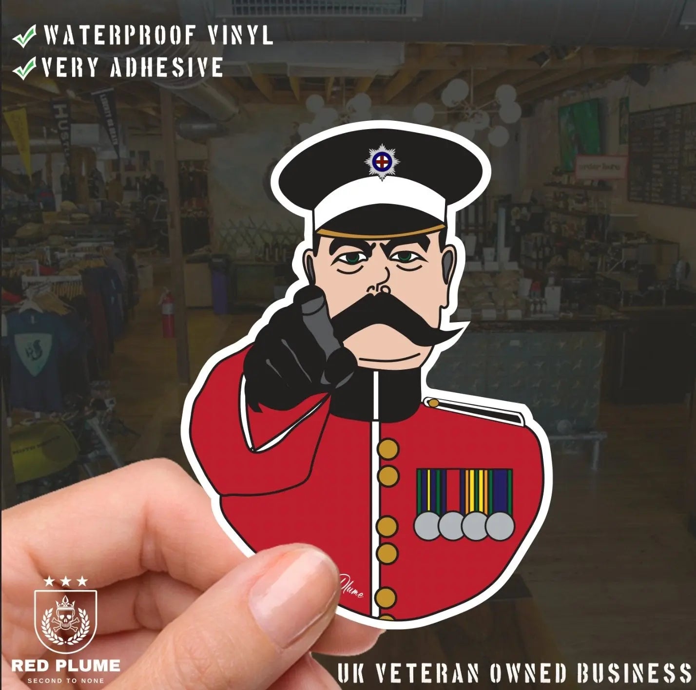Coldstream Guards - 6 Best-Selling Waterproof Stickers bundle redplume